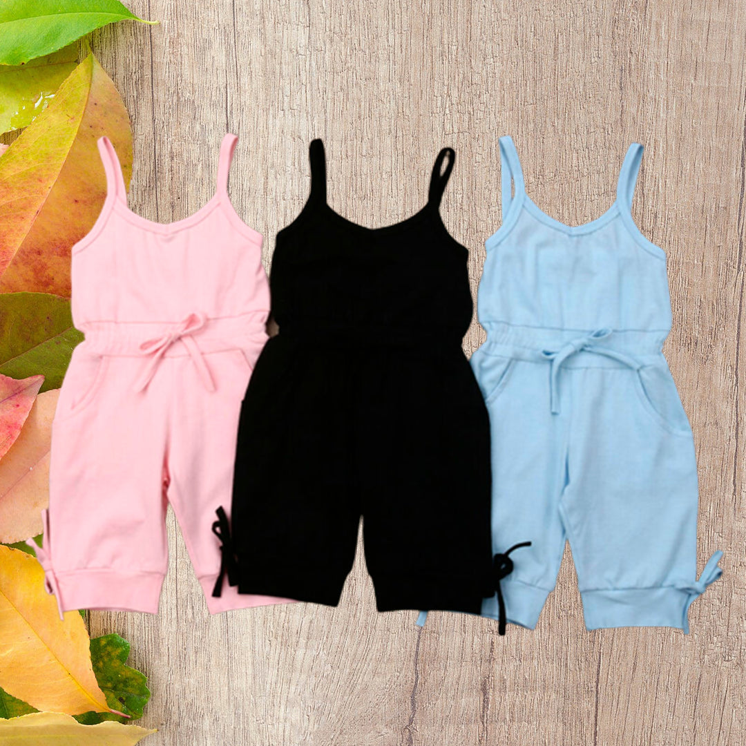 Sleeveless Overall Romper Available in Multiple Colors - MoonBun