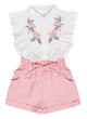 Girls 2pcs Lace Top and Shorts Set