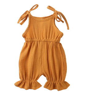 Sleeveless Ruffle Short Romper