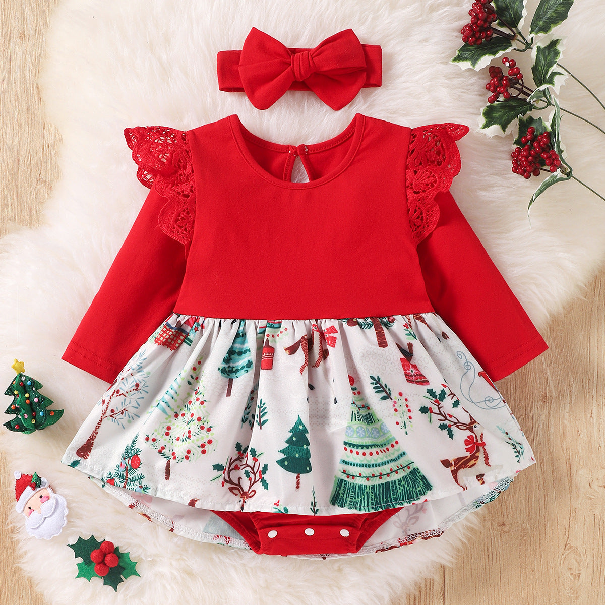 Moonbun Baby Girl Merry Christmas Set Moonbun Baby Girl Merry Christmas Set