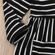 Black White Striped Dress