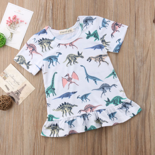 Buy Unisex Dinosaurs Ruffle Dress for Sale Online