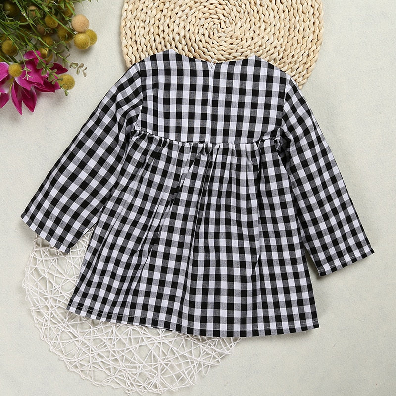 Moonbun Girls Plaid Winter Dress Moonbun Girls Plaid Winter Dress
