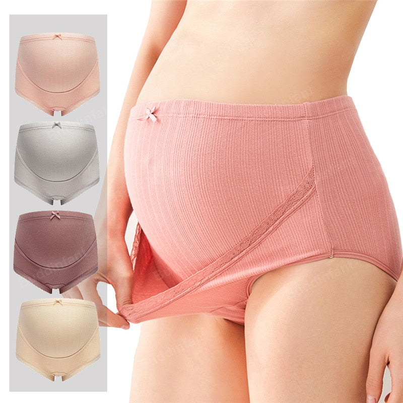 3pcs Women Soft Adjustable Cotton Pregnant Panties