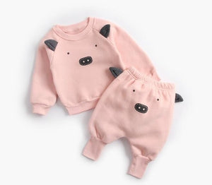 Animal Printed 2-Piece Sweatshirt Set