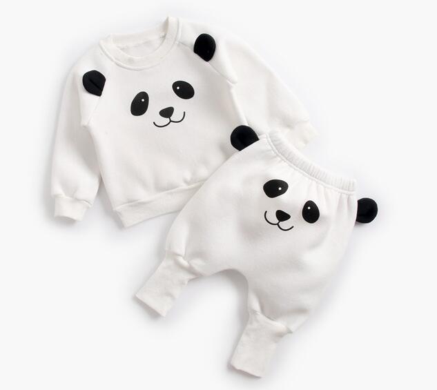 Moonbun Animal Printed 2-Piece Sweatshirt Set, White(Size 6-12M) Moonbun Animal Printed 2-Piece Sweatshirt Set, White(Size 6-12M)