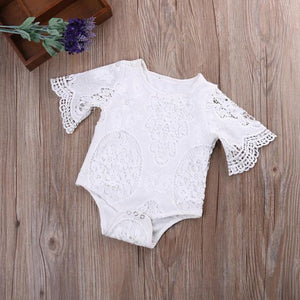 Baby Lace Ruffle Romper d1