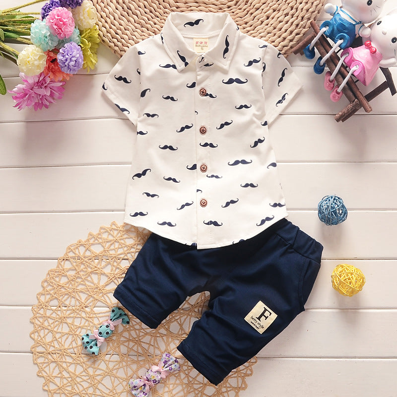 Moonbun Moustache Shirt and Pants Set, white(Size 2T) Moonbun Moustache Shirt and Pants Set, white(Size 2T)