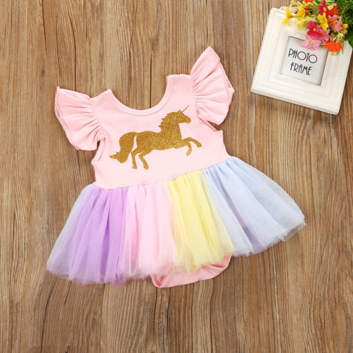 unicorn princess tutu dress Rainbow Unicorn Princess Tulle Dress: Optional Wings