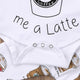 Mommy Loves Me a Latte Romper Pants Headband Outfit