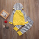 Yellow Striped Animal Hoodie Outfit