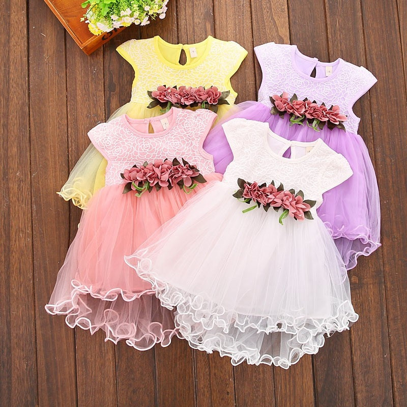 Baby & Toddler Girl Finley Flower Dress Online for Sale - MoonBun