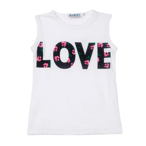 Floral 'Love' Tee and Skirt